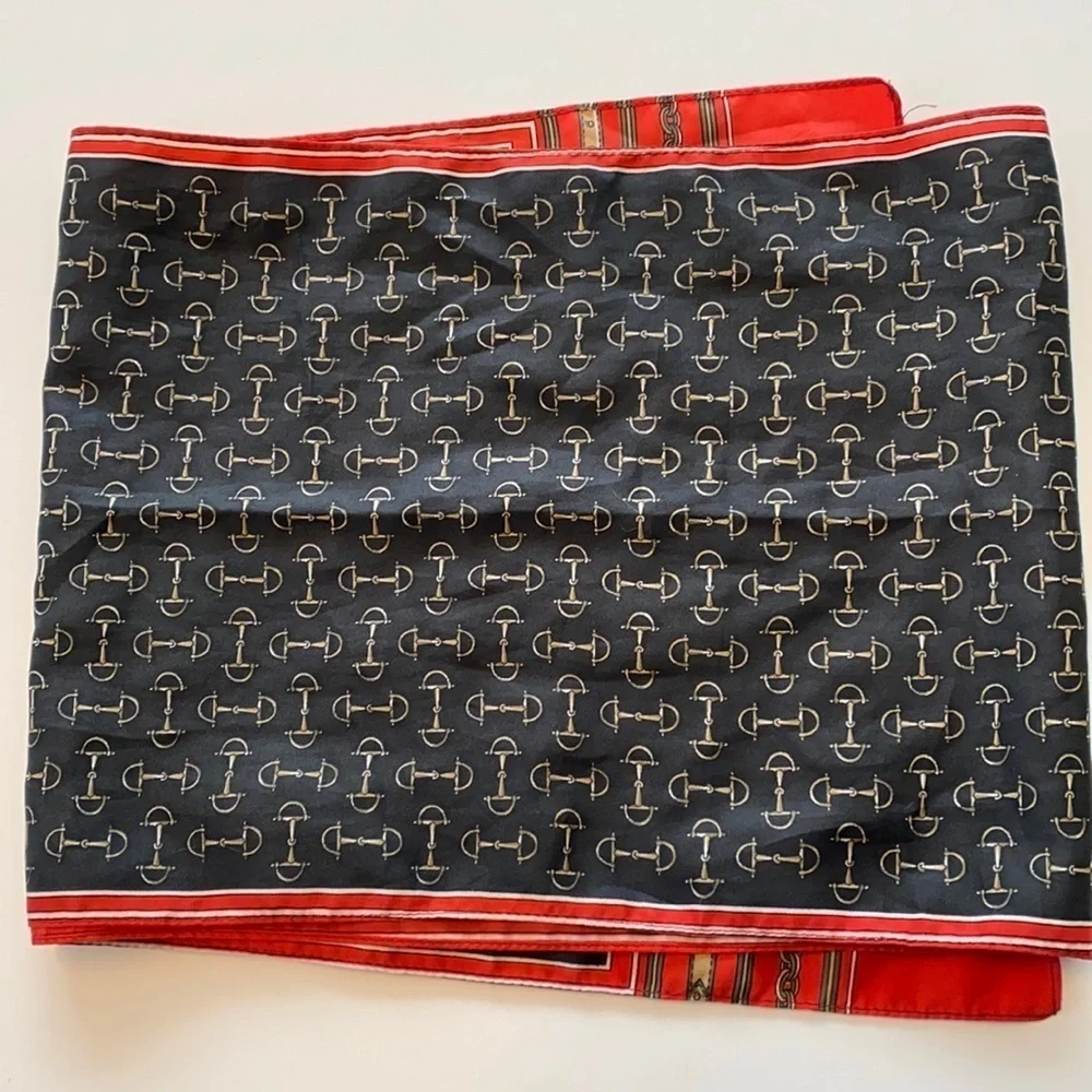 Women’s Vintage Paoli  Polyester Equestrian Design Scarf